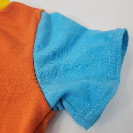 Raglan Tee Toddler 2T Jersey Papaya, Azulite, & Bright Yellow