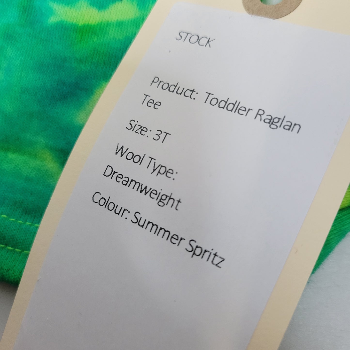 Raglan Tee Toddler 3T Dreamweight Summer Spritz