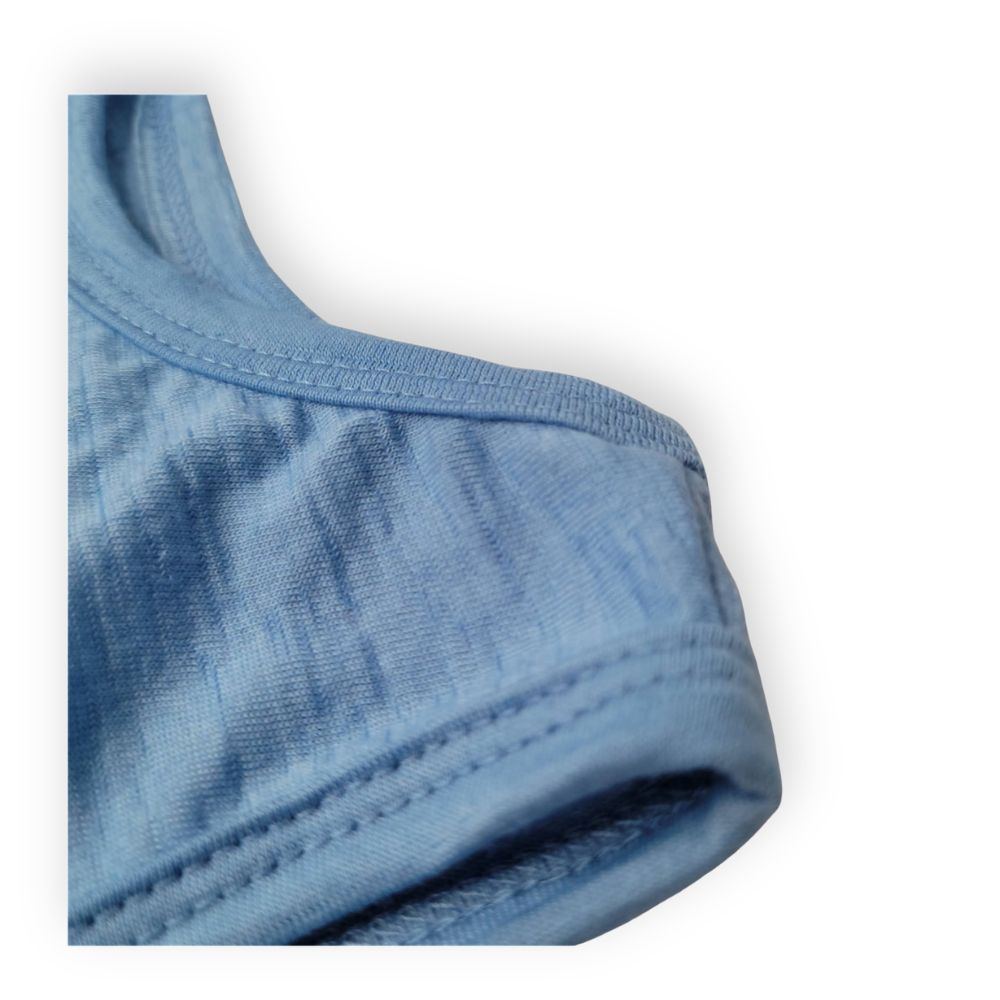 4T Banded Tank Jersey Light Blue