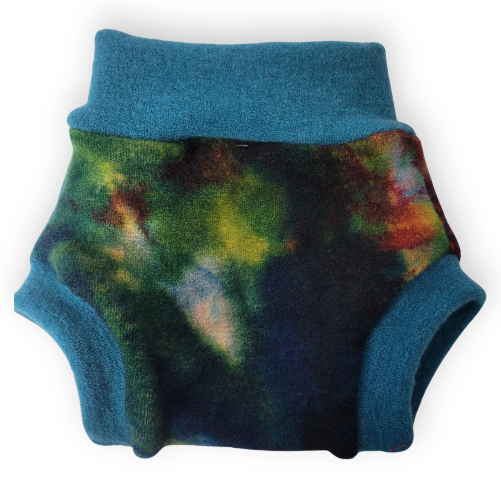 Traditional Small Brushed Knit Splat & Teal