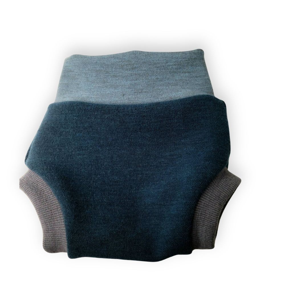 Traditional Small Melange Quiet Cove, Melange Slate Sky & Striped Silver