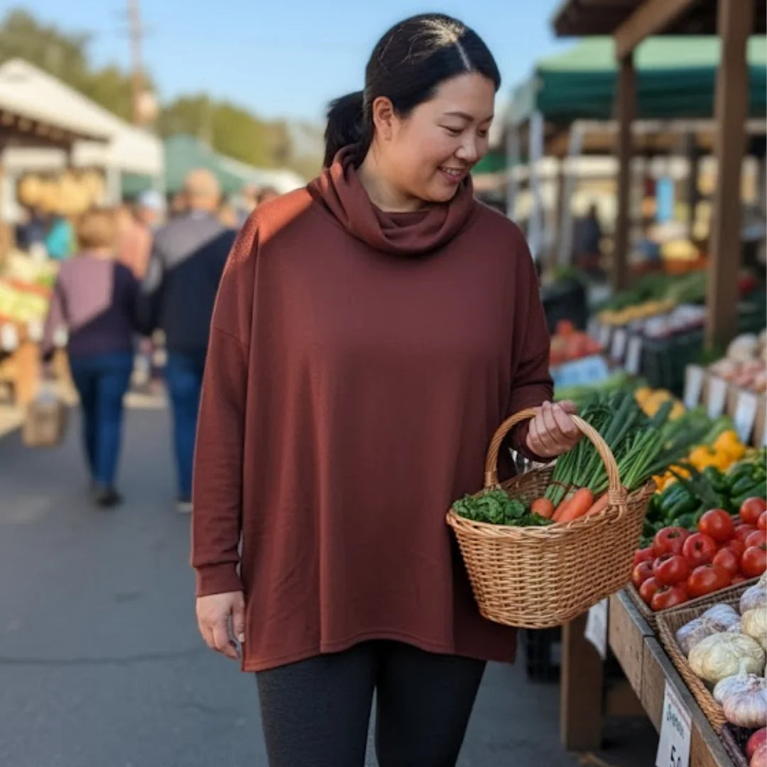 Oversized Cowl Top
