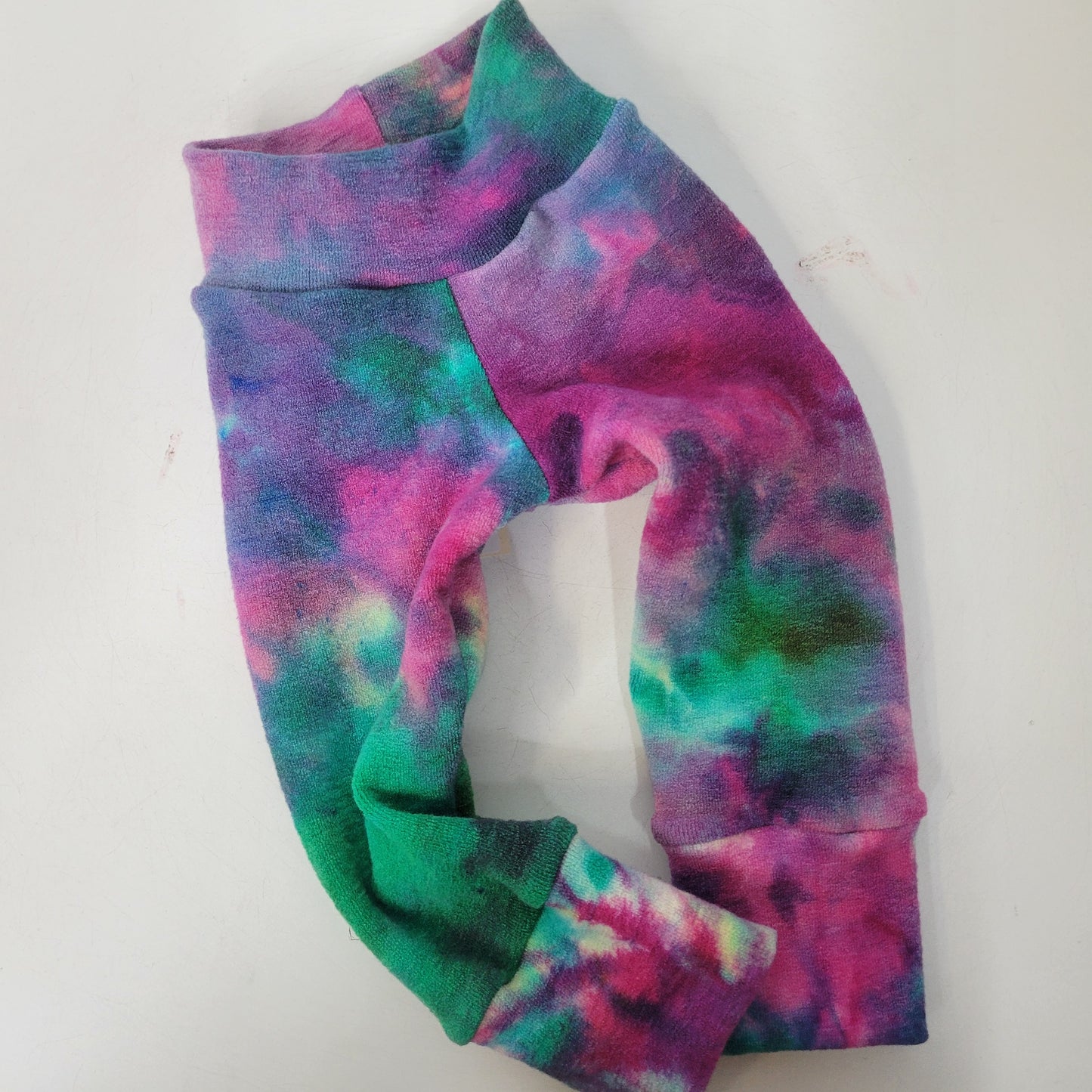 Cuffed Pants Brushed Knit Tie Dye altered rise