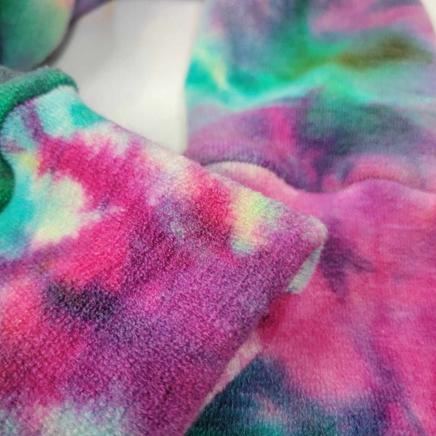 Cuffed Pants Brushed Knit Tie Dye altered rise