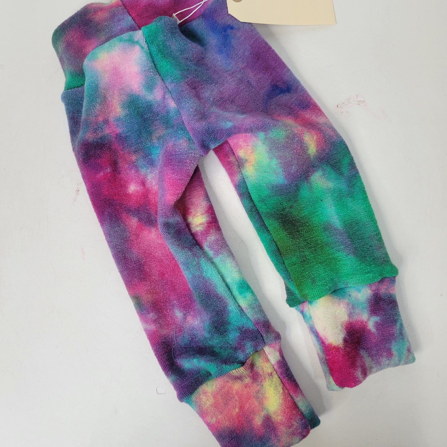Cuffed Pants Brushed Knit Tie Dye altered rise