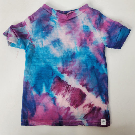 Raglan Tee Baby 6M Jersey Pink/Teal Tie Dye