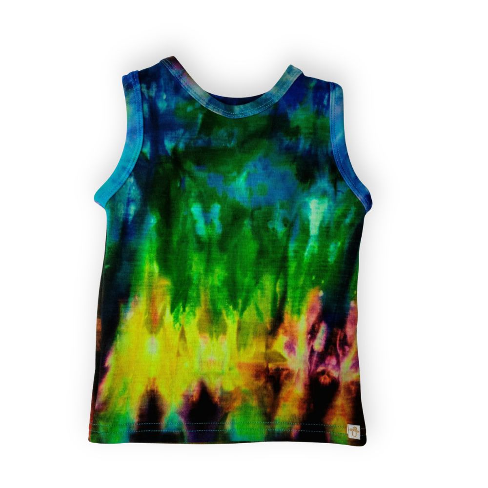 3T Hemmed Tank Dreamweight Multi Tie Dye