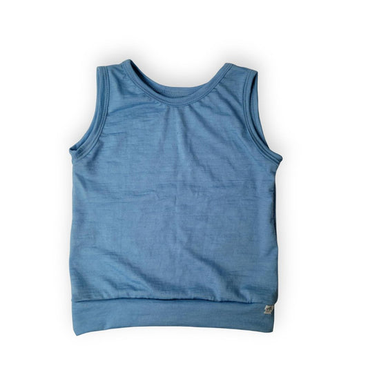 4T Banded Tank Jersey Light Blue