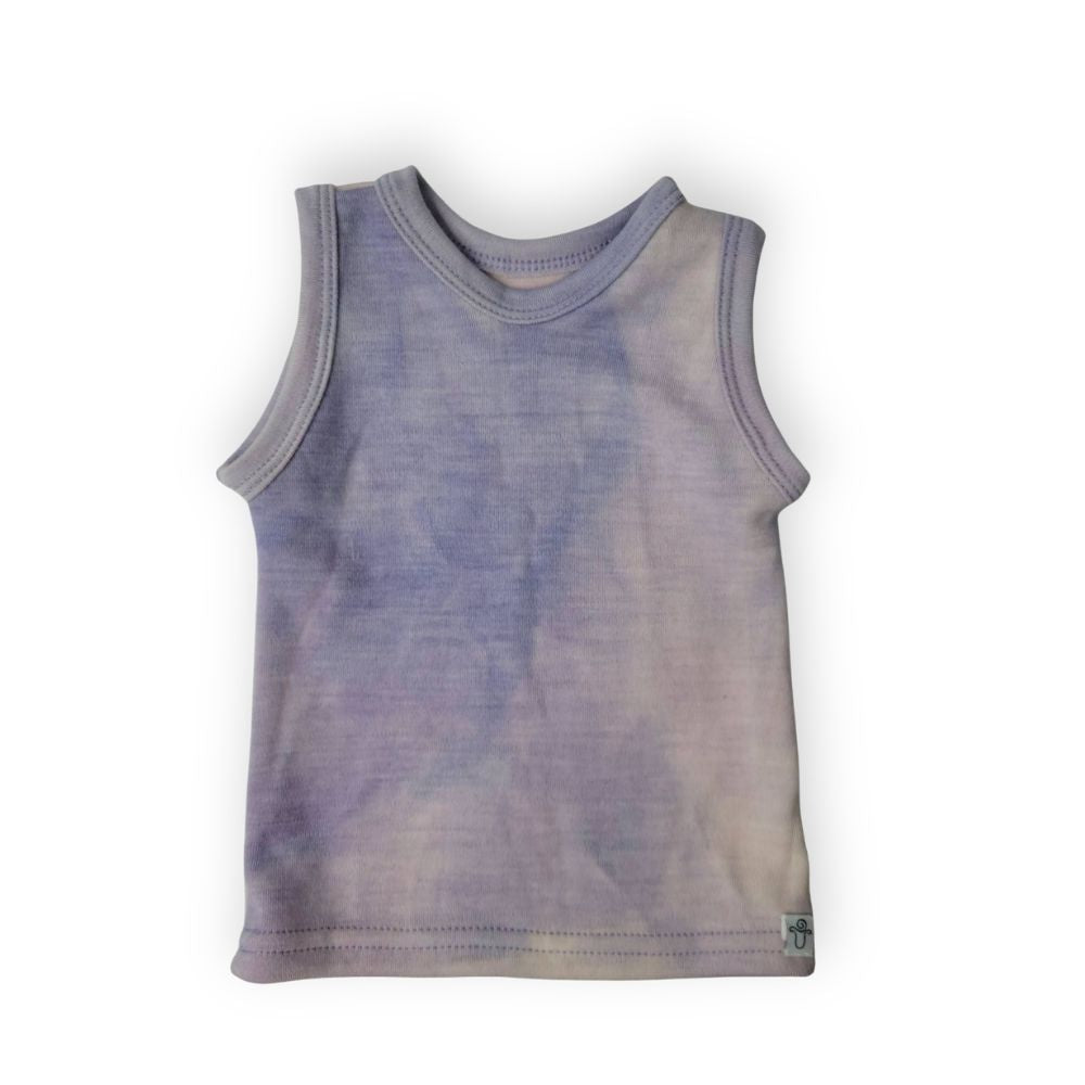 6M Hemmed Tank Dreamweight Purple Tie Dye