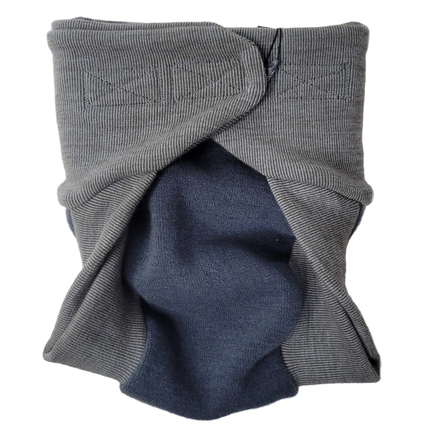 Abrazo Large Striped Light Denim & Striped Wooly Lambs Ear