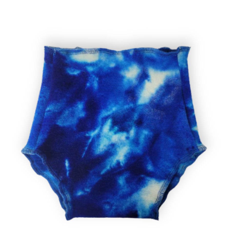 Full Coverage Doubler Large Brushed Knit Blue Tie Dye