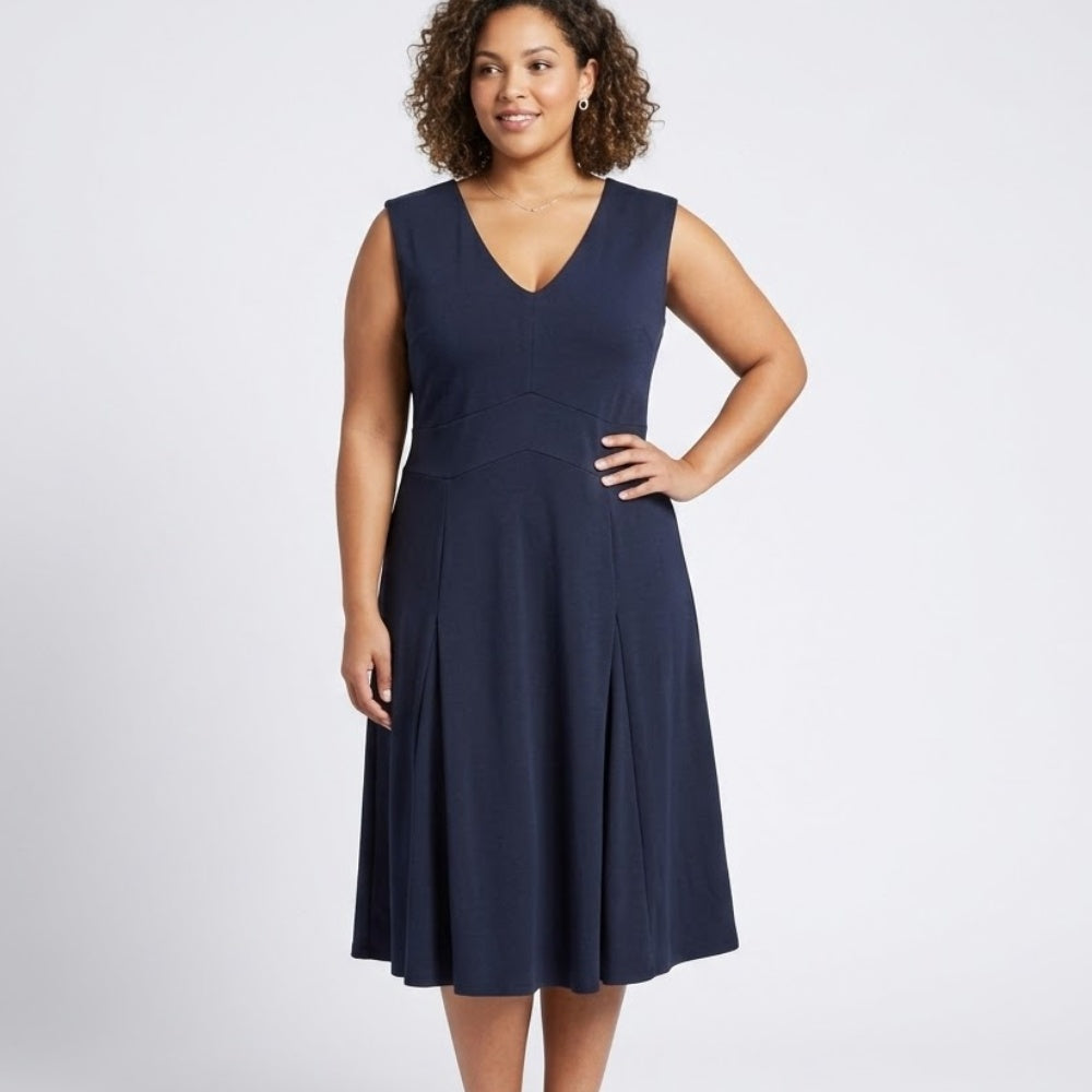 Sleeveless Godet Dress