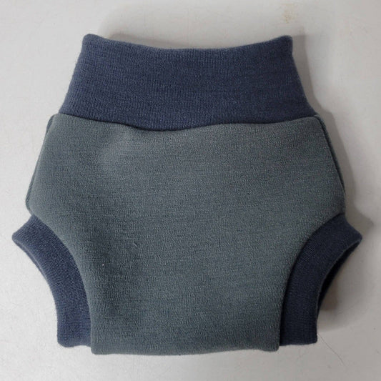 Traditional Small Sage and Striped Light Denim