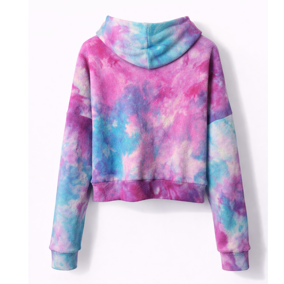Sudadera con capucha corta holgada